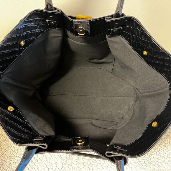 DeMellier The New York Bag Black Croc Effect Leather - Picture 3 of 15